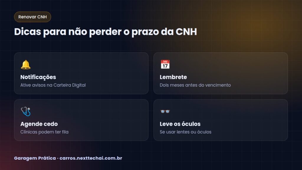 Dicas para não perder o prazo da CNH