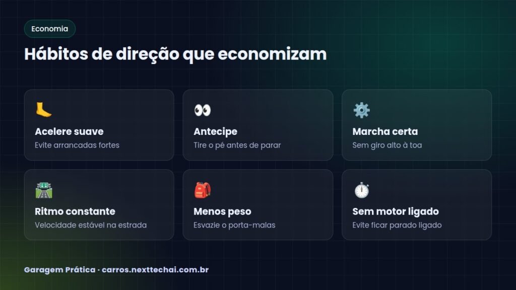 Hábitos de direção que economizam