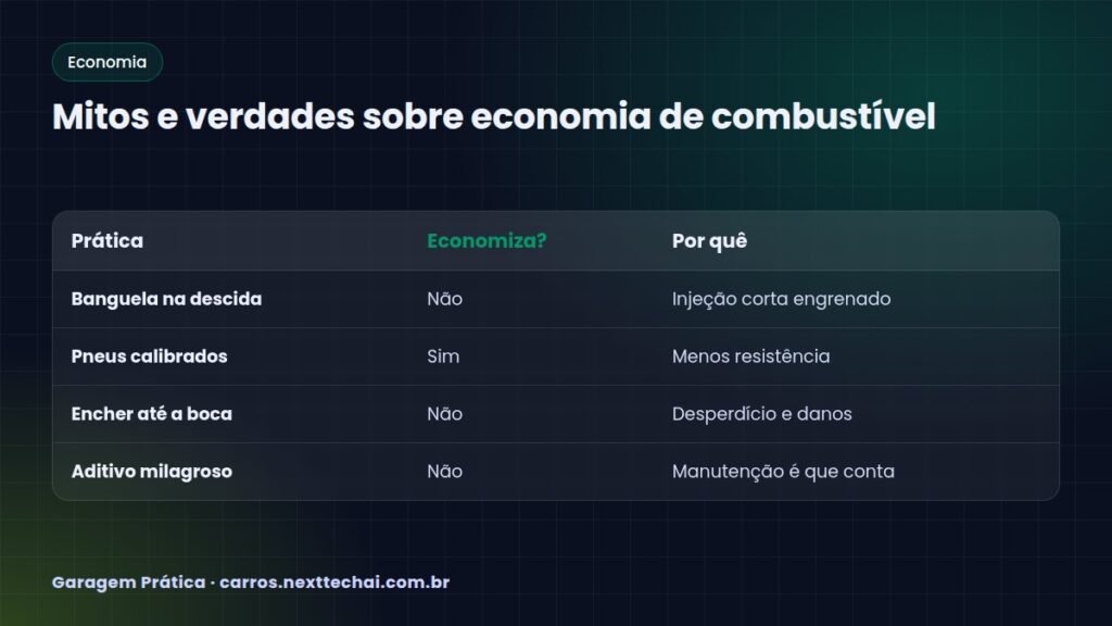 Mitos e verdades sobre economia de combustível