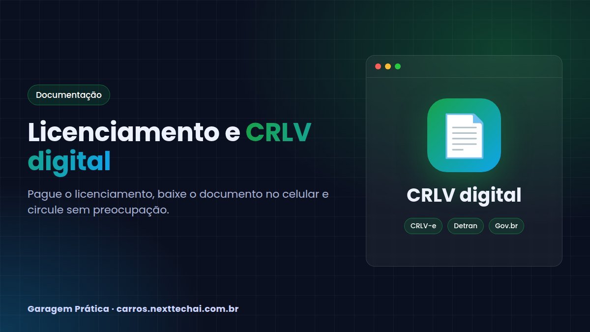Licenciamento anual: como pagar e baixar o CRLV digital