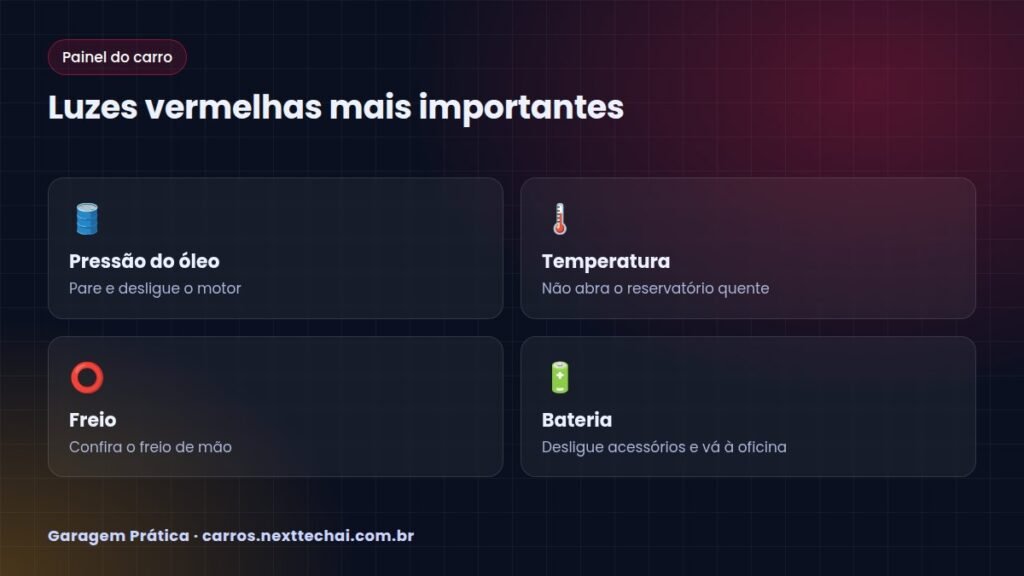 Luzes vermelhas mais importantes