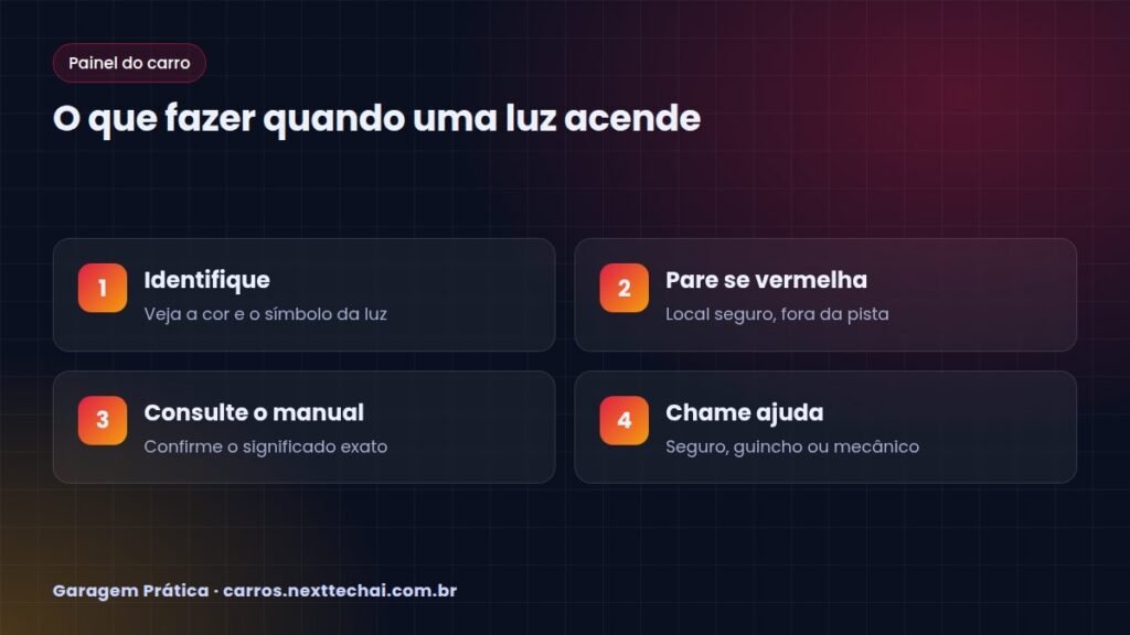 O que fazer quando uma luz acende