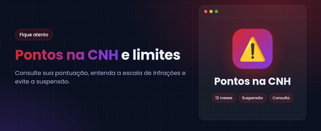 Pontos na CNH: como consultar e limites de 20, 30 e 40