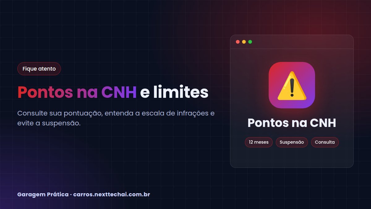 Pontos na CNH: como consultar e limites de 20, 30 e 40