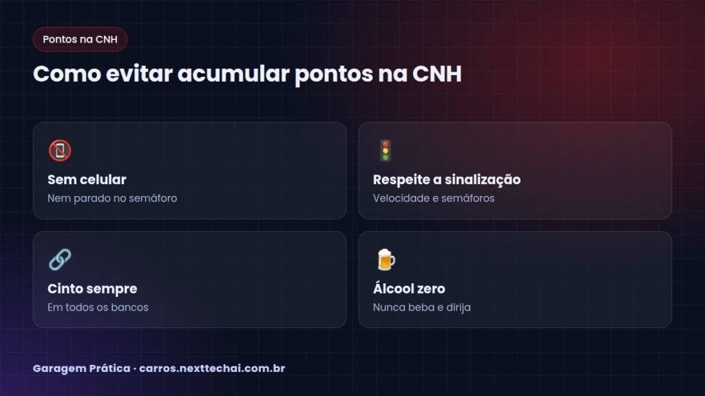 Como evitar acumular pontos na CNH